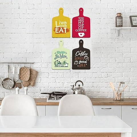 Decorative Wall Art Mdf Wooden Wall Hanger For Living Room | Bedroom | Gifts | Wall Hangings For Home Decoration | Modern Decor Items | Artworks Wall (Wh 5605N), Set Of 5 (Multi 15) - Decor Mantra 