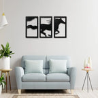 Running Horse MDF 3 Panel Hanging Wall Art - Decor Mantra 