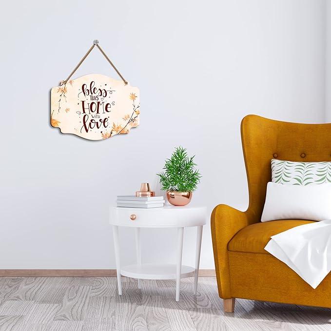 Home Quote Wooden Wall Hanger for Home Decor | Office | Gift | Bedroom | Living Room | Wall Accents | Wall Art | Wall Hangings Home Decoration | Art Items (WH_3607N) - Decor Mantra 