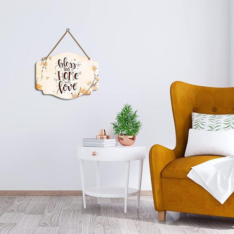 Home Quote Wooden Wall Hanger for Home Decor | Office | Gift | Bedroom | Living Room | Wall Accents | Wall Art | Wall Hangings Home Decoration | Art Items (WH_3607N) - Decor Mantra 