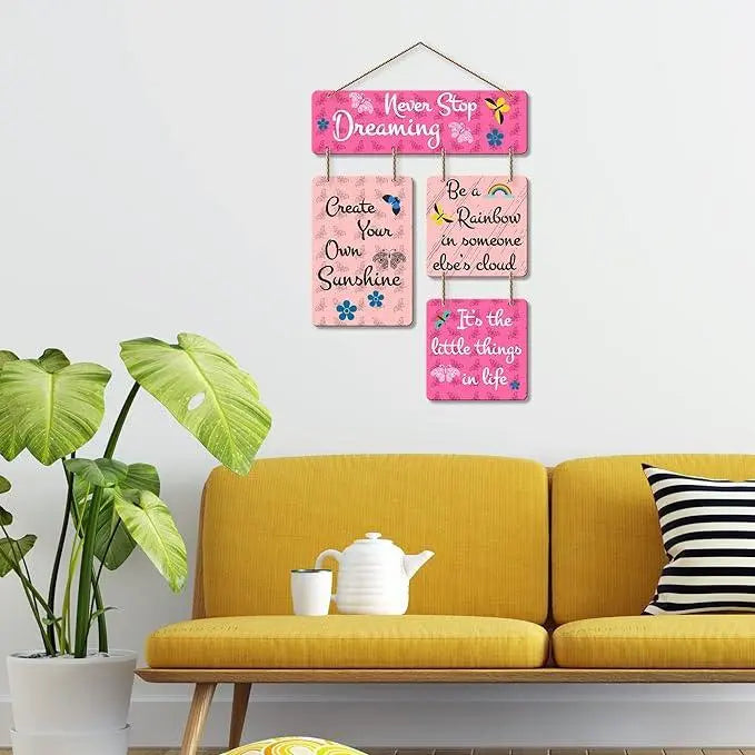 Motivational Quote Decorative Wall Art MDF Wooden Wall Hanger for Living Room | Bedroom | Home Decor | Office | Gift | Quotes Decor Item | Wall Hanging For Home Decoration (WH_6501N) - Decor Mantra 