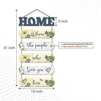 Home Quote Decorative Wall Art MDF Wooden Hanger for Livingroom, Bedroom | Gifts | Hangings Decoration | Modern Decor Items | Artworks Piece (WH_6607N), Set of 6 - Decor Mantra 