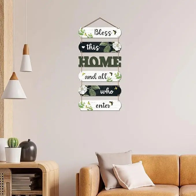 Home Decorative Wall Art MDF Wooden Wall Hanger for Living room | Bedroom | Gifts | Wall Hangings for Decoration | Modern Decor Items | Artworks Canvas Painting (WH_6603N), Set of 6 - Decor Mantra 