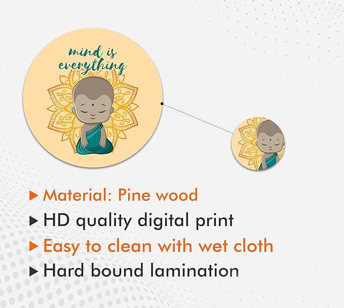 Designer MDF Wooden Wall Hanging for Home Decoration | Office | Gift | Wall Decor Hanging Items | Wall Art | Living Room | Bedroom (WPS_113N), Pack of 11 Pieces - Decor Mantra 