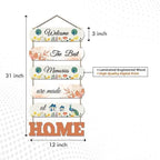 Home Quote Decorative Wall Art MDF Wooden Hanger for Living Room | Bedroom | Gifts | Wood Hangers Decoration | Modern Decor Items | Artworks Hangings (WH_6610N), Set of 6 - Decor Mantra 