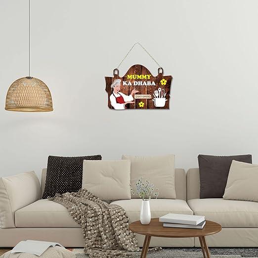 Wooden Decorative Wall Hanging Decoration item for Kitchen | Gifts | Livingroom Art Items | Wood Design Quotes Decor | Artwork (WH_3711NV) - Decor Mantra 