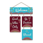 Welcome Quote Decorative Wall Art Mdf Wooden Wall Hanger For Living Room | Bedroom | Home Decor | Office | Gift| Wall Hanging For Home Decoration | Modern Art (Wh_6509N) - Decor Mantra 
