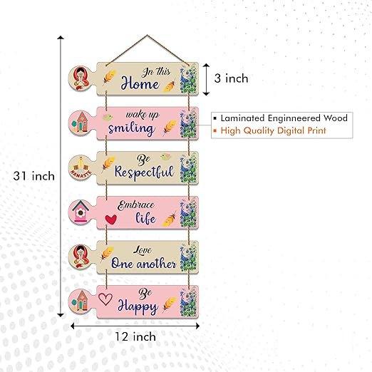 Home Quotes Decorative Wall Hanging for Living Room | Bedroom | Home Decor | Gifts item | Wall Hangings for Home Decoration (WH_6006N) - Decor Mantra 