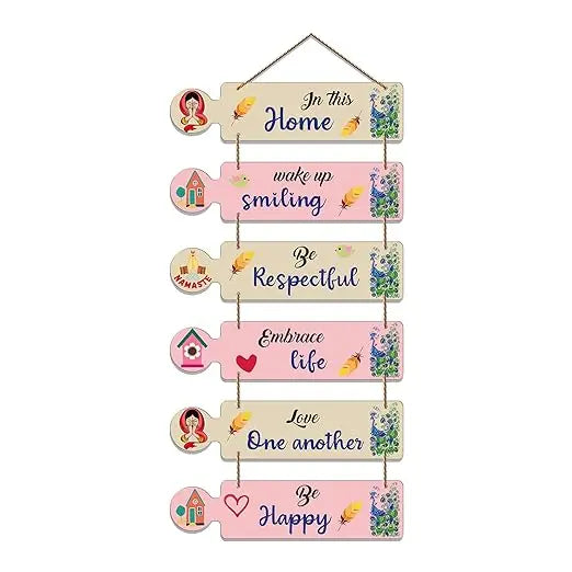 Home Quotes Decorative Wall Hanging for Living Room | Bedroom | Home Decor | Gifts item | Wall Hangings for Home Decoration (WH_6006N) - Decor Mantra 