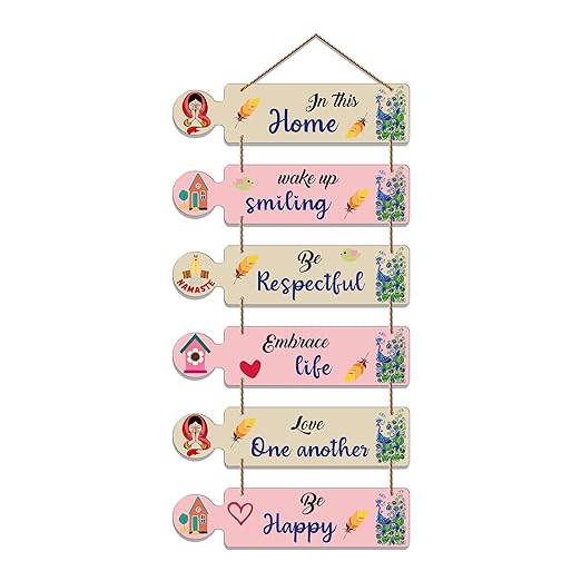 Home Quotes Decorative Wall Hanging for Living Room | Bedroom | Home Decor | Gifts item | Wall Hangings for Home Decoration (WH_6006N) - Decor Mantra 
