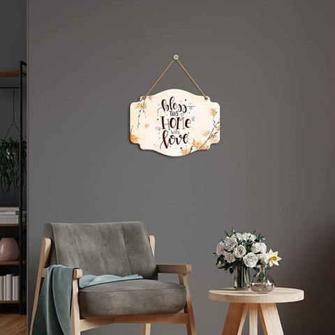 Home Quote Wooden Wall Hanger for Home Decor | Office | Gift | Bedroom | Living Room | Wall Accents | Wall Art | Wall Hangings Home Decoration | Art Items (WH_3607N) - Decor Mantra 