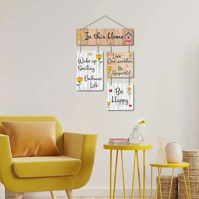 This Home Decorative Wall Art Mdf Wooden Hanger For Living Room | Bedroom | Artworks Decor | Office | Gift | Quotes Decor Items | Wall Hanging For Decoration | Modern Art(Wh_6508N) - Decor Mantra 