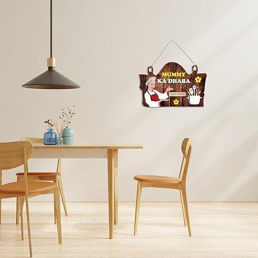 Wooden Decorative Wall Hanging Decoration item for Kitchen | Gifts | Livingroom Art Items | Wood Design Quotes Decor | Artwork (WH_3711NV) - Decor Mantra 