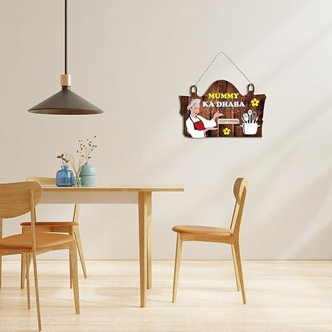 Wooden Decorative Wall Hanging Decoration item for Kitchen | Gifts | Livingroom Art Items | Wood Design Quotes Decor | Artwork (WH_3711NV) - Decor Mantra 