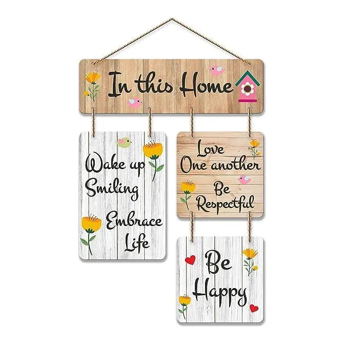 This Home Decorative Wall Art Mdf Wooden Hanger For Living Room | Bedroom | Artworks Decor | Office | Gift | Quotes Decor Items | Wall Hanging For Decoration | Modern Art(Wh_6508N) - Decor Mantra 