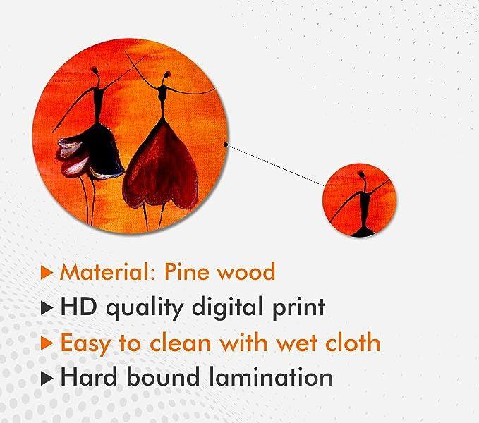 Designer Engineered Wood Wall Hanging Decoration Item for Home Decor | Office | Gift | Wooden Wall Hanger| Living Room | Bedroom | Wall Decorative Items (WPS_126N), Pack of 11 Pieces - Decor Mantra 