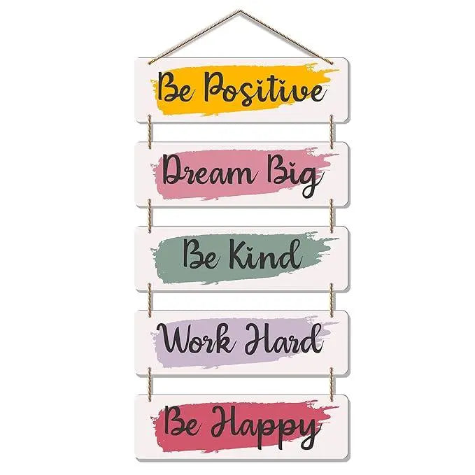 Welcome Home Quote Decorative Wall Art MDF Wooden Wall Hanger for Living Room | Bedroom | Gifts | Decorative Items for Home | Artworks Wall Hangings Ornaments (WH_6206N) (Multi 6) - Decor Mantra 
