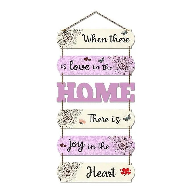 Home Quote Decorative MDF Wooden Wall Hanging for Living Room | Bedroom | Gifts | Wall Hanger for Home Decoration | Modern Artwork Decor Items (WH_6606N), Set of 6 - Decor Mantra 