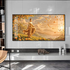 Gudiance Of Light Buddha Glass Finish Horizontal Wall Art