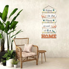 Home Quote Decorative Wall Art MDF Wooden Hanger for Living Room | Bedroom | Gifts | Wood Hangers Decoration | Modern Decor Items | Artworks Hangings (WH_6610N), Set of 6 - Decor Mantra 