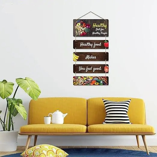 Designer Wall Hanging Ornaments Decoration Item Wooden Decor for Home | Gifts | Decorative Items for Living Room | Modern Artworks | Kitchen Quote Wall Hanger (WH_6702N) - Decor Mantra 