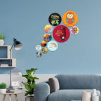 Designer MDF Wooden Nature Wall Hanging (WPS_112N, Multicolor) - Set of 11 - Decor Mantra 