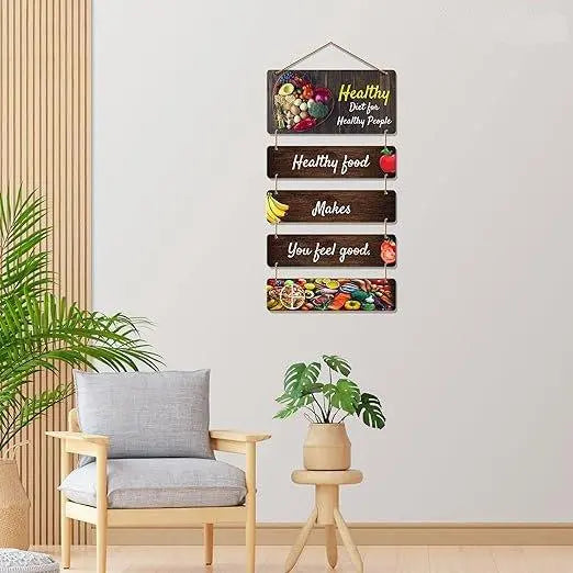 Designer Wall Hanging Ornaments Decoration Item Wooden Decor for Home | Gifts | Decorative Items for Living Room | Modern Artworks | Kitchen Quote Wall Hanger (WH_6702N) - Decor Mantra 