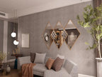 Geometricl Designer Wall Mounted Vanity Mirror - Decor Mantra 