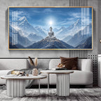 Sky Emembrance Buddha Glass Finish Horizontal Wall Art