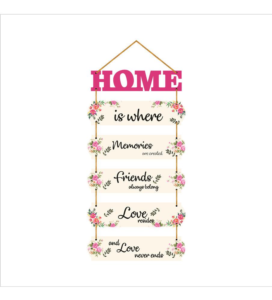 Decorative Wall Art MDF Wooden Wall Hanger for Living Room | Bedroom | Gifts | Wall Hangings for Home Decoration | Modern Decor Items | Abstract Painting (WH_6602N), Set of 6 - Decor Mantra 