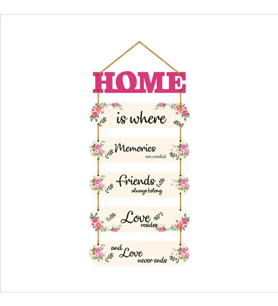 Decorative Wall Art MDF Wooden Wall Hanger for Living Room | Bedroom | Gifts | Wall Hangings for Home Decoration | Modern Decor Items | Abstract Painting (WH_6602N), Set of 6 - Decor Mantra 
