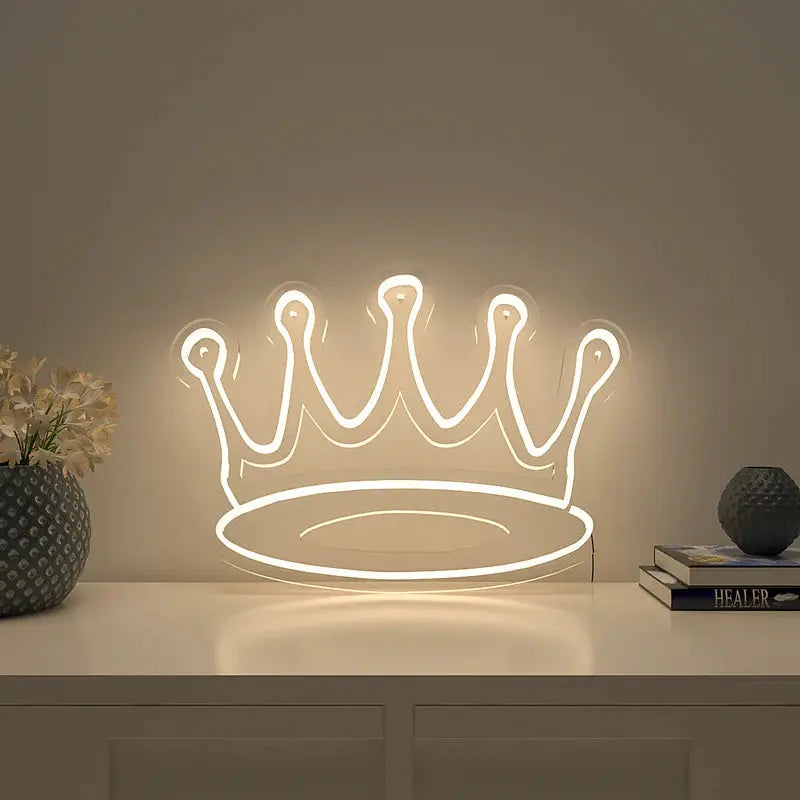 Queen Crown Design Warm LED Neon Light DECORMANTRA