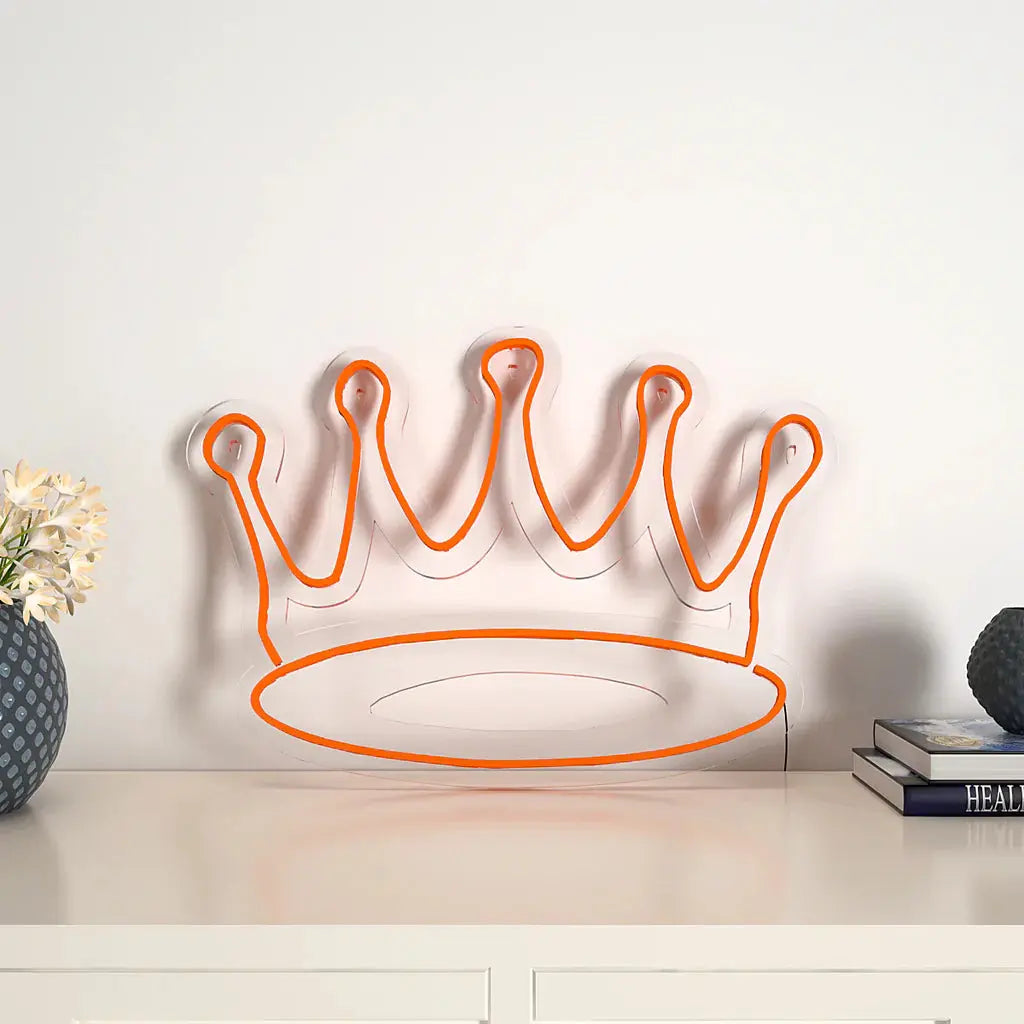 Queen Crown Design Warm LED Neon Light DECORMANTRA
