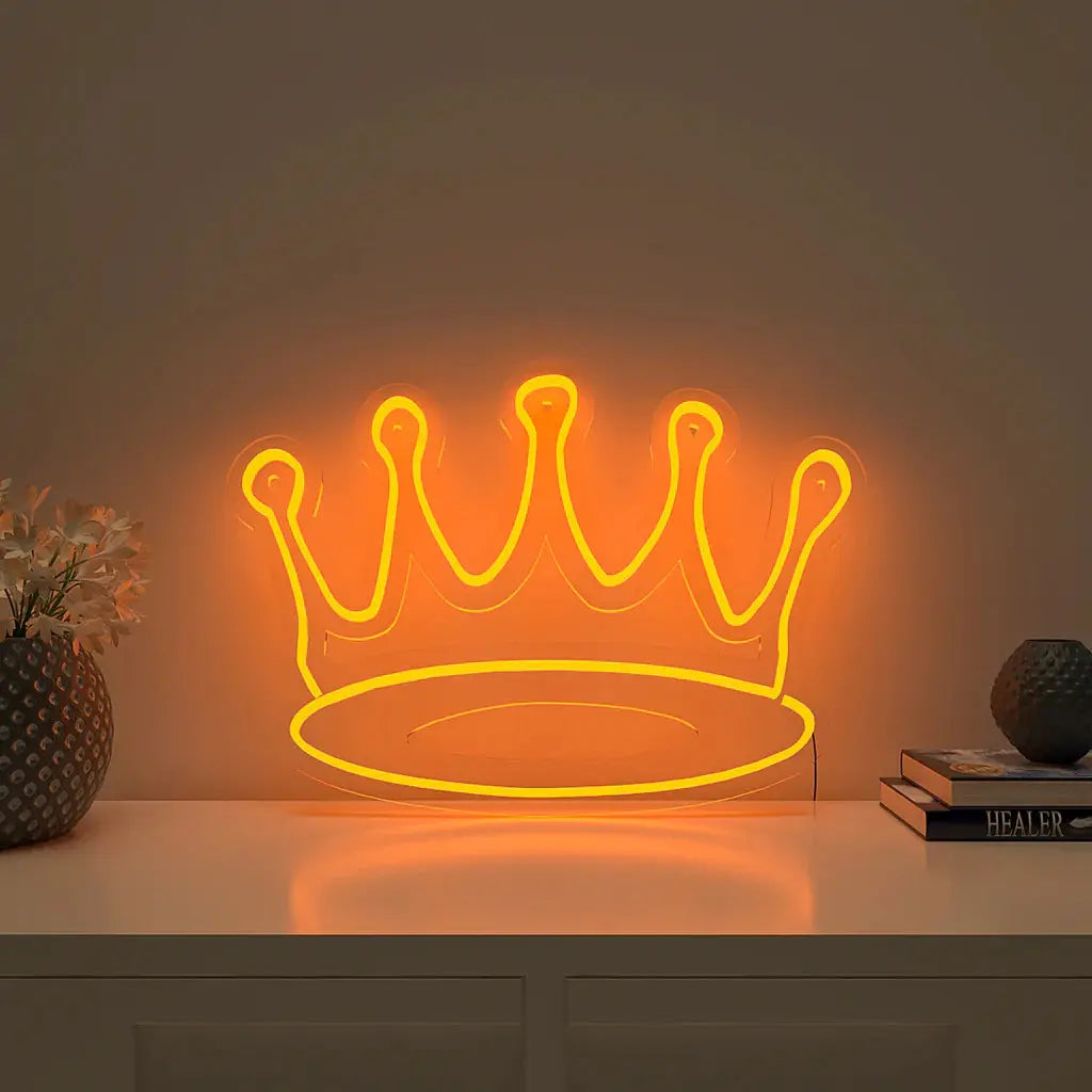 Queen Crown Design Warm LED Neon Light DECORMANTRA