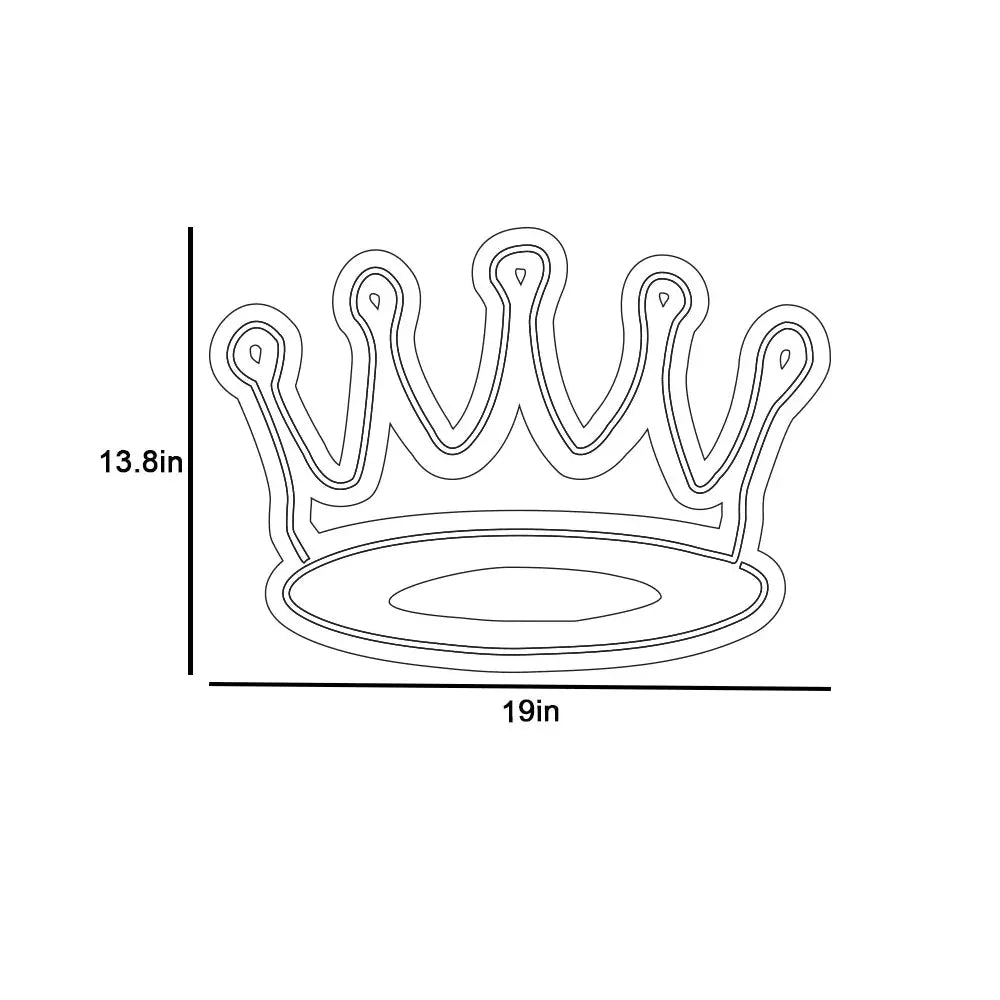 Queen Crown Design Warm LED Neon Light DECORMANTRA