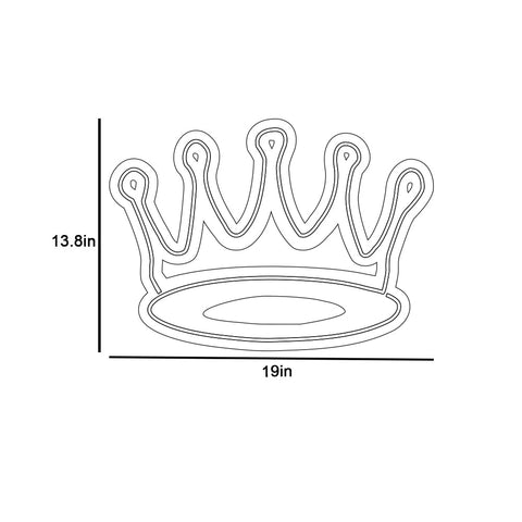 Queen Crown Design Warm LED Neon Light