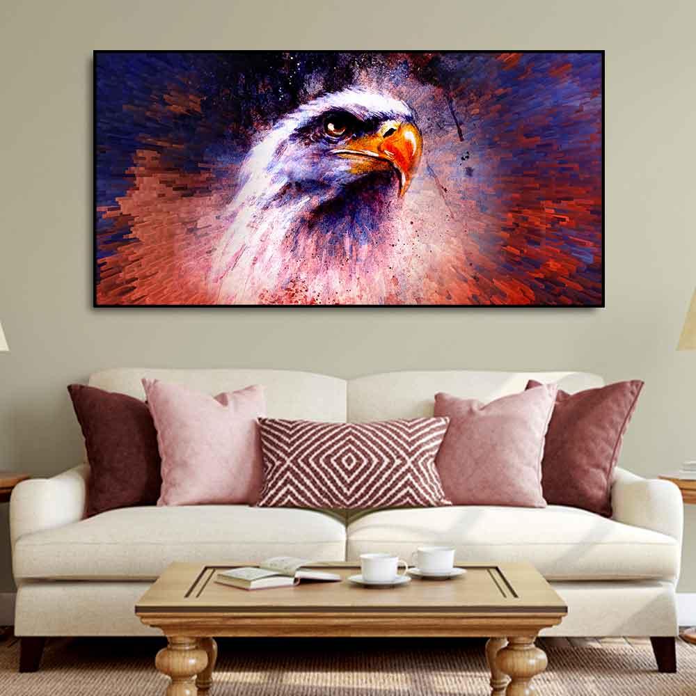 Eagle Abstract Art Canvas Wall Painting - Decor Mantra 