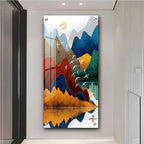 Acrylic Wall Art Vertical Premium Colorful Mountains - Decor Mantra 