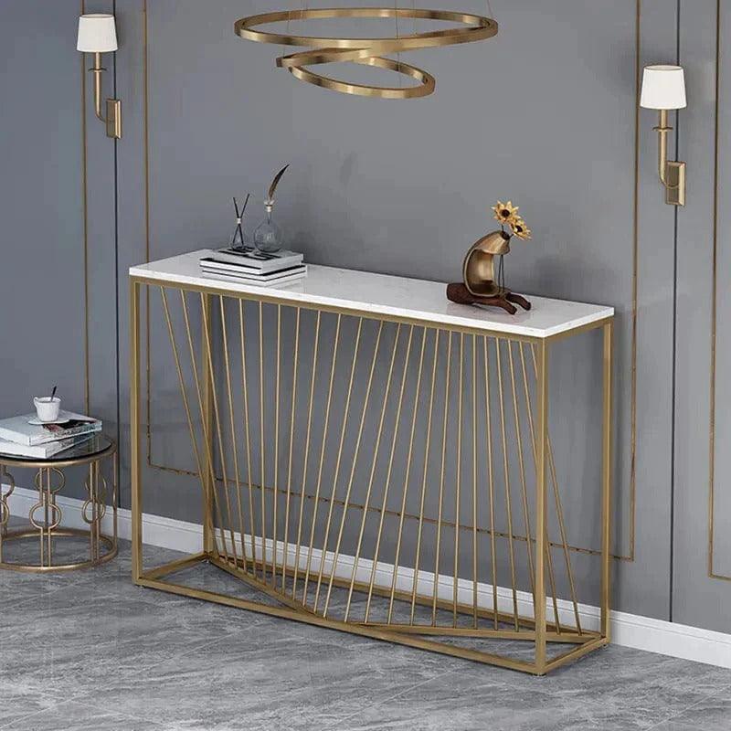 Contemporary Metal Console Table - Decor Mantra 