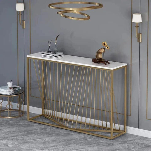 Contemporary Metal Console Table - Decor Mantra 
