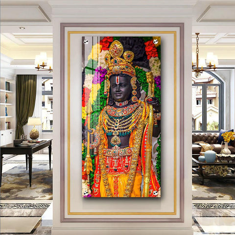 Divine Shree Ram Vertical Wall Art in Premium Acrylic - Decor Mantra 