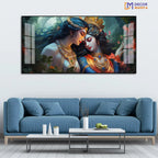 Divine Luster Painting of Radha Krishna Acrylic Painting Decor Mantra