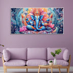 Lord Ganesh Decoative Artistic Canvas Wall Painiting - Decor Mantra 