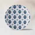 Elegant Blue and White Plate Blue Pottery Inspired symmetry tree floral plate - Harshita Craft