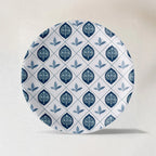Elegant Blue and White Plate Blue Pottery Inspired symmetry tree floral plate - Harshita Craft