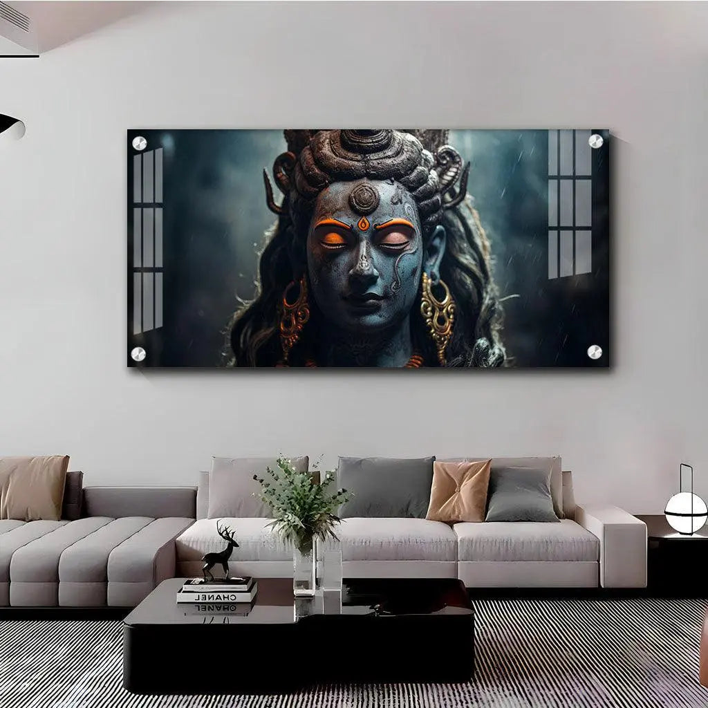 Horizontal Wall Art with Viswanatha in Muse in Premium Acrylic - Decor Mantra 