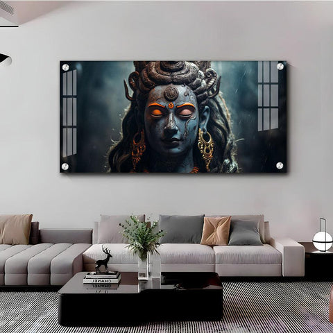 Horizontal Wall Art with Viswanatha in Muse in Premium Acrylic - Decor Mantra 