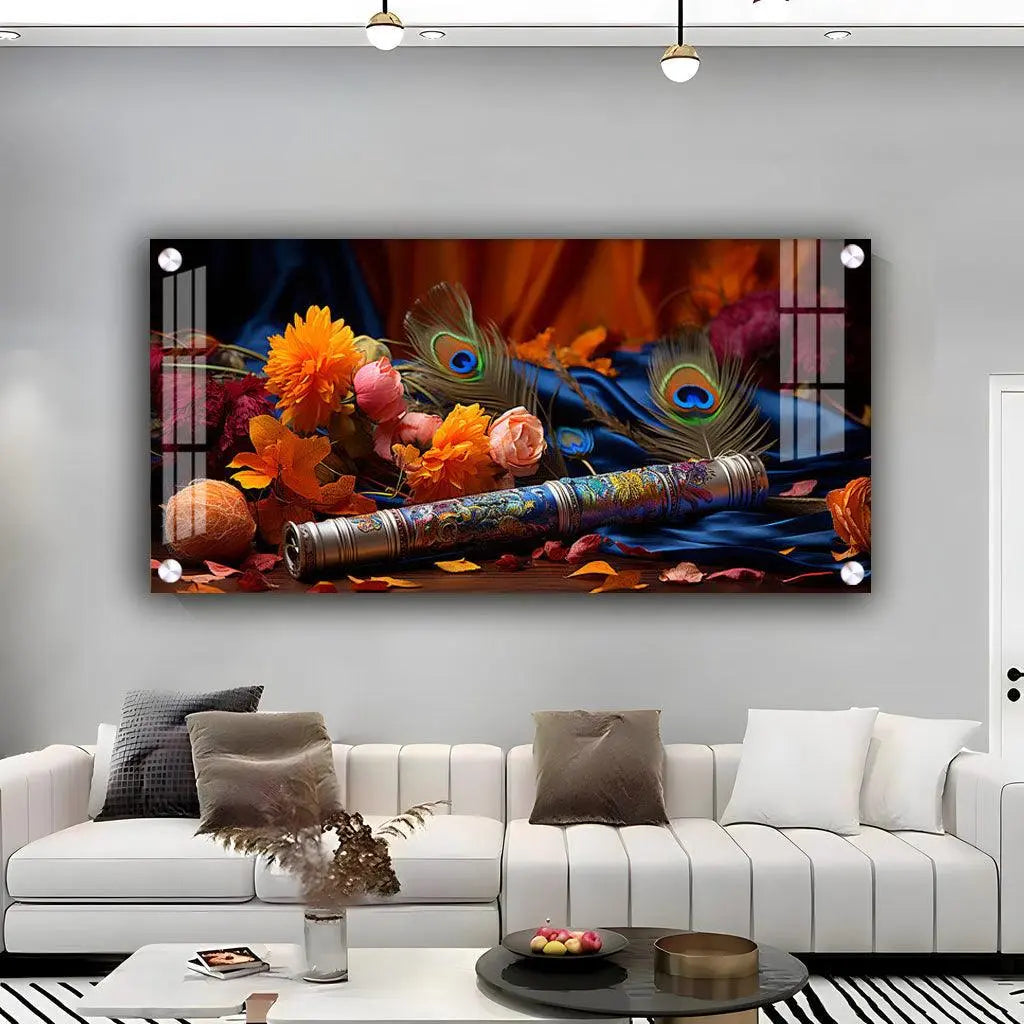 Troupe of Bansuri Horizontal Acrylic Premium Wall Art - Decor Mantra 