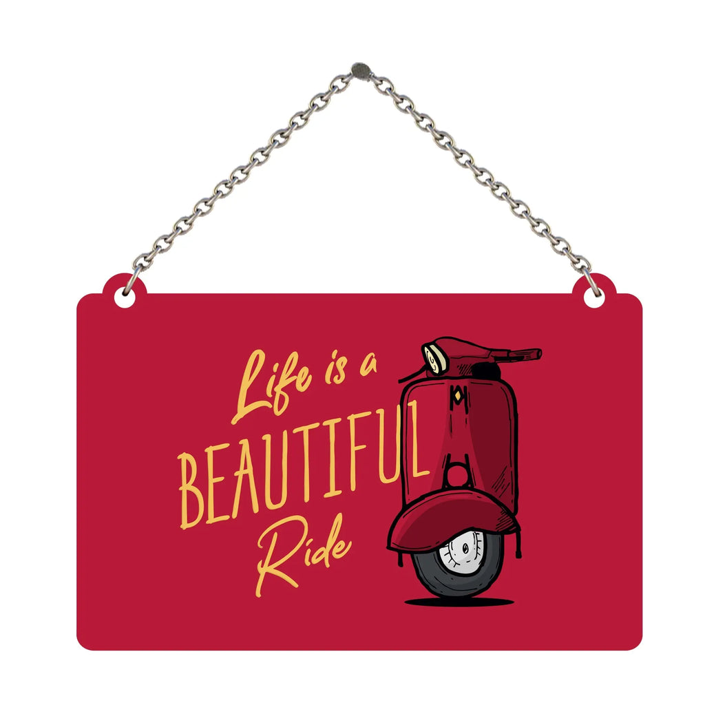 Beatiful Ride Quote Wooden Wall Hanger for Home|Office|Living Room - Harshita Craft