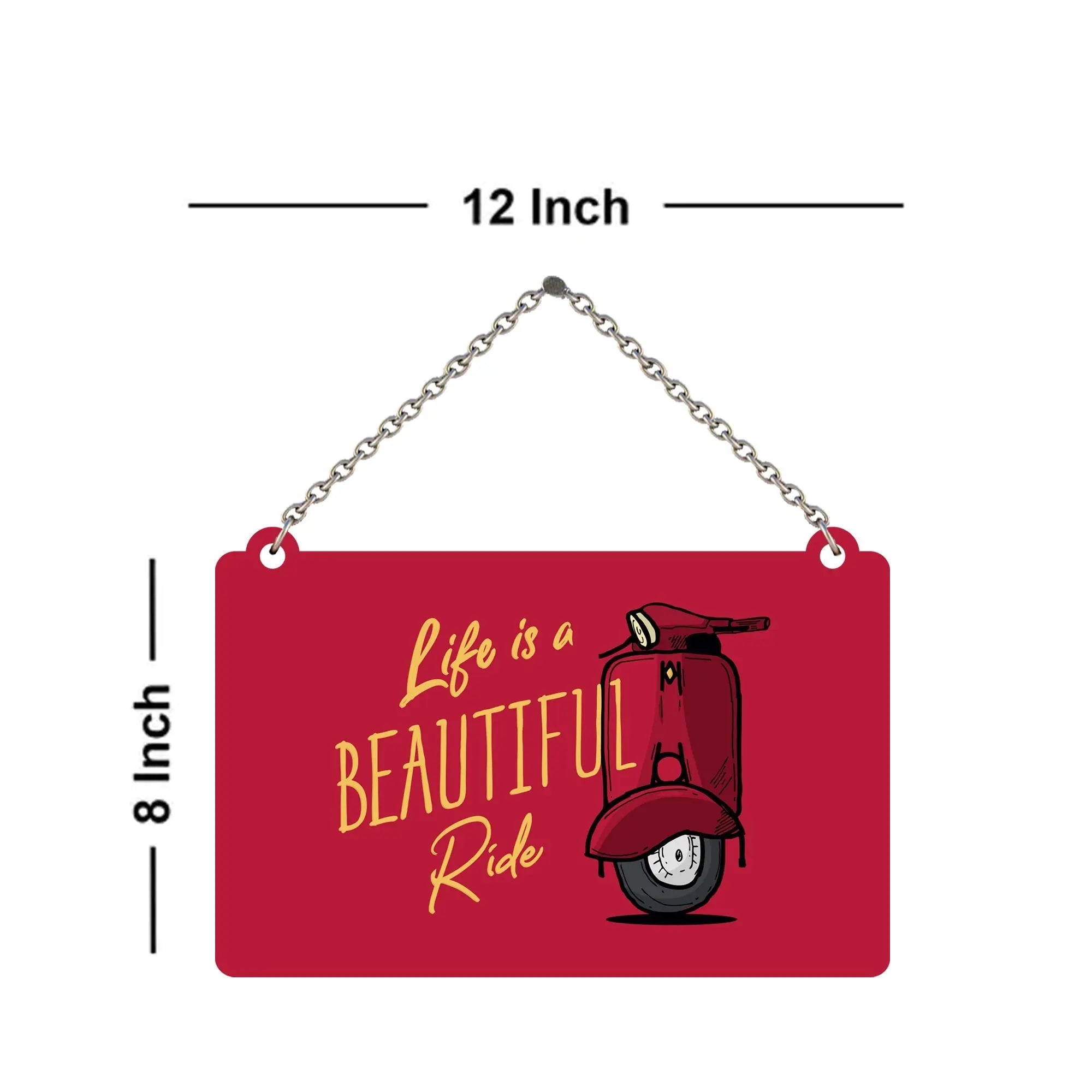 Beatiful Ride Quote Wooden Wall Hanger for Home|Office|Living Room - Harshita Craft